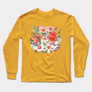 watercolor floral arrangement 2020 design Long Sleeve T-Shirt